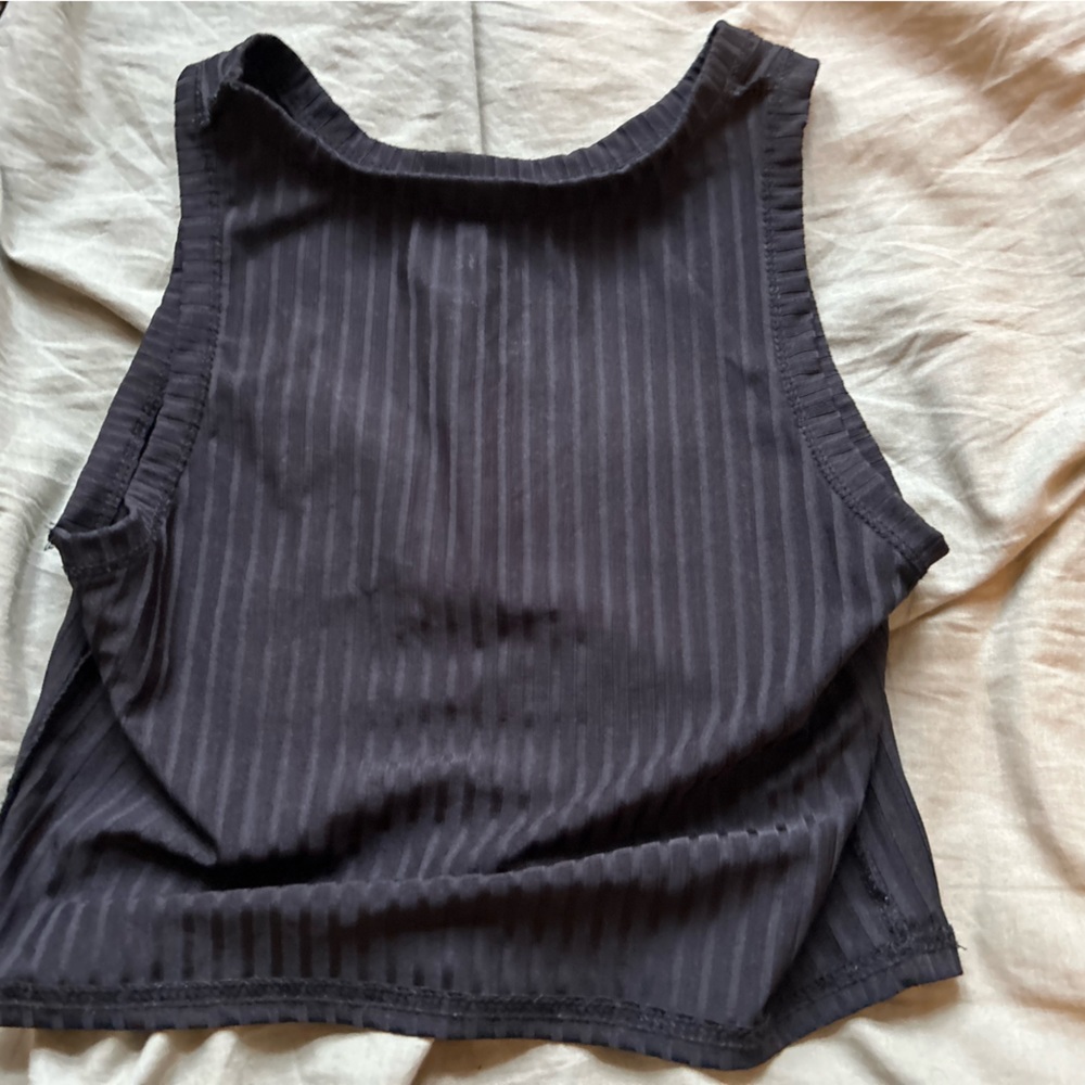 SHEIN black ribbed tank top
